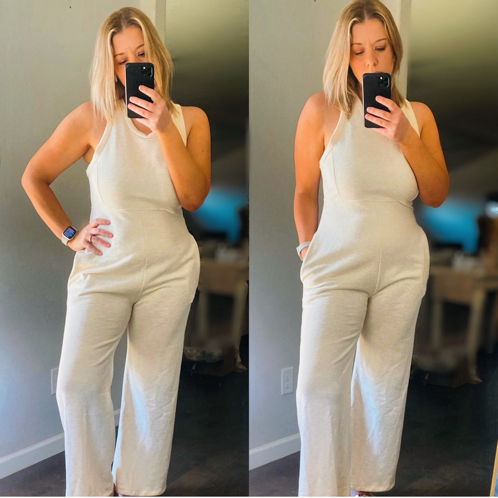 Bucketlist Women's Cream Jumpsuit
